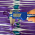 Close-up of premium natural latex band showing 0.60mm thickness and standout purple color for enhanced visibility | Armament Mfg.