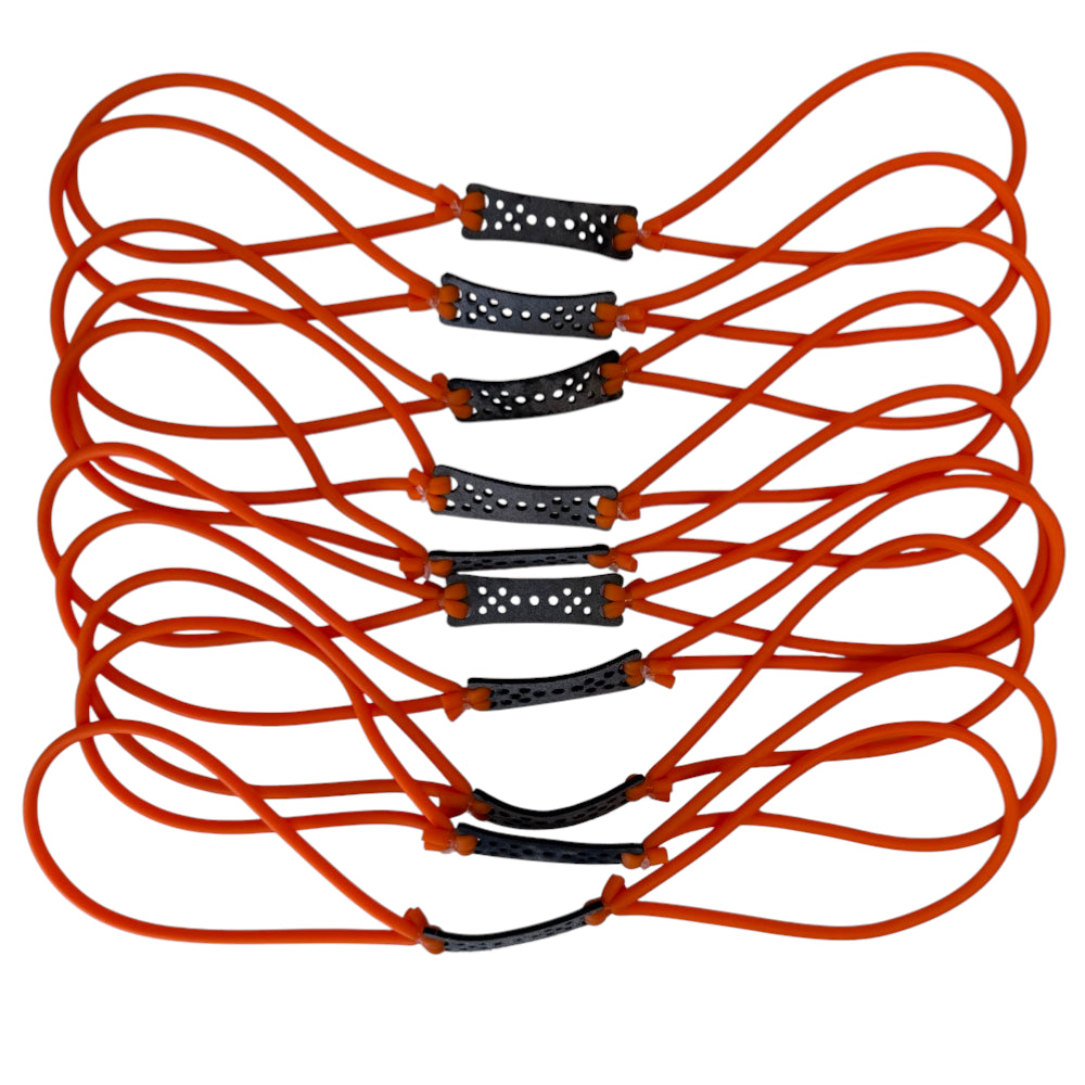 1745 latex looped tube slingshot bands in orange colour | Armament Mfg. 