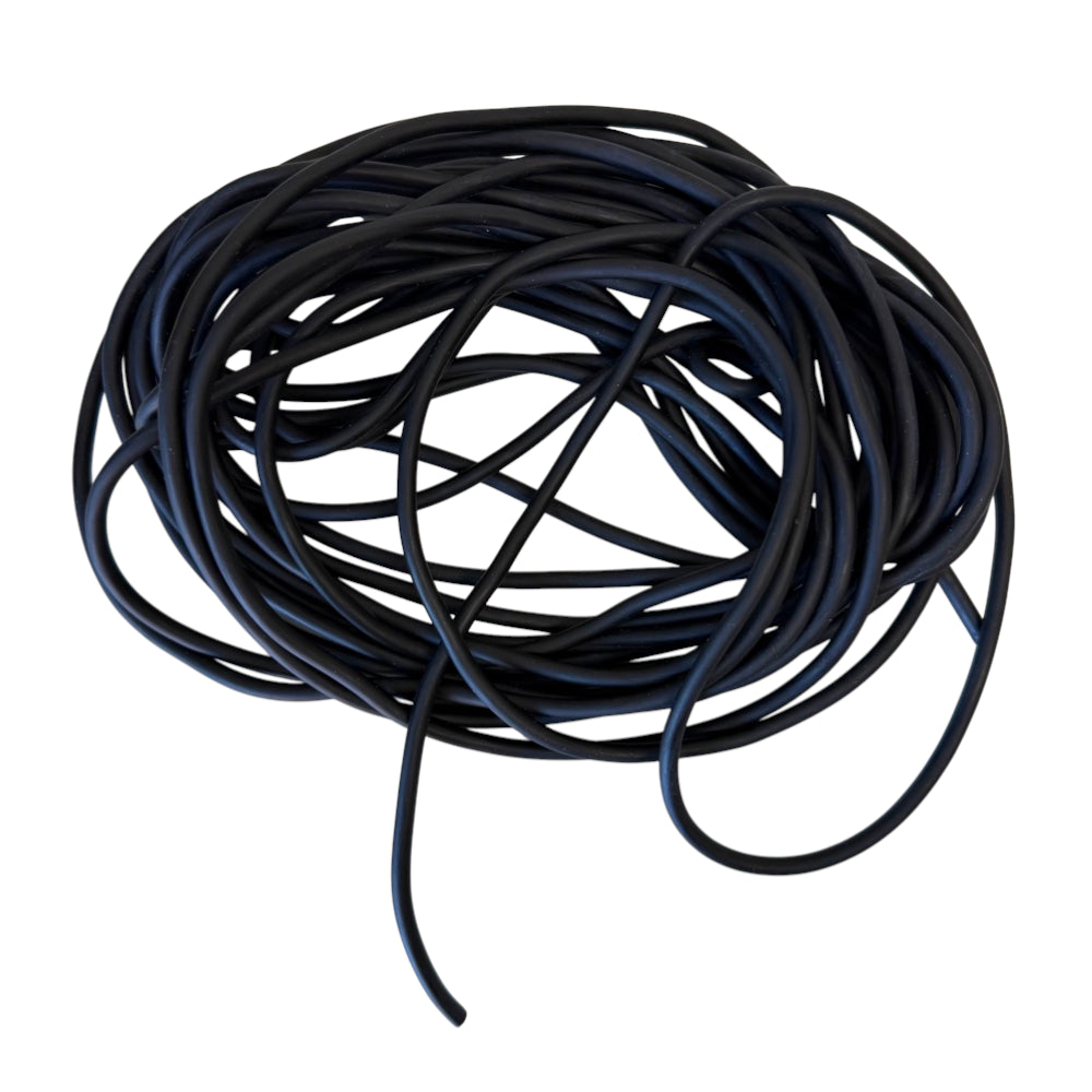 Black 1745 premium natural latex tube 1 meter length for custom slingshot band builds | Armament Mfg.