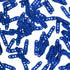 Blue 2mm anti-slip microfiber slingshot pouches with 3-hole positioning design - 10 pack for secure grip | Armament Mfg.