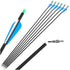 Set of arrows with blue and white fletching on a white background