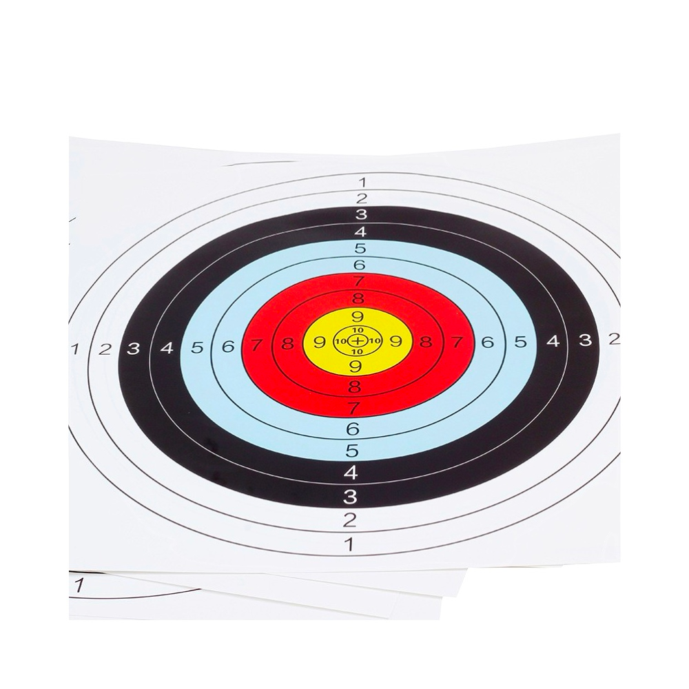 40cm diameter 10-ring archery target face with standard World Archery scoring layout and vibrant multicolor concentric rings | Armament Mfg.