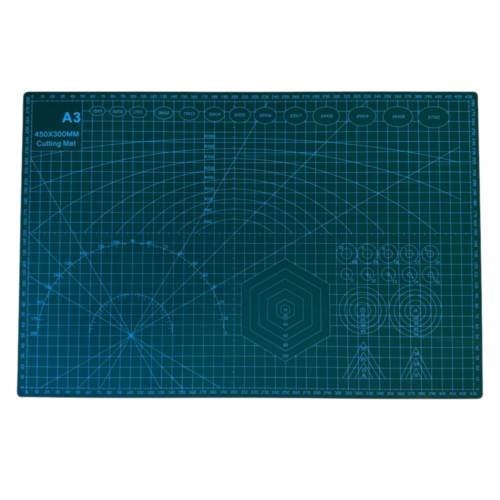 Close-up of multi-layer PVC self-healing cutting mat surface showing contrasting grid planes for accurate measurements | Armament Mfg.