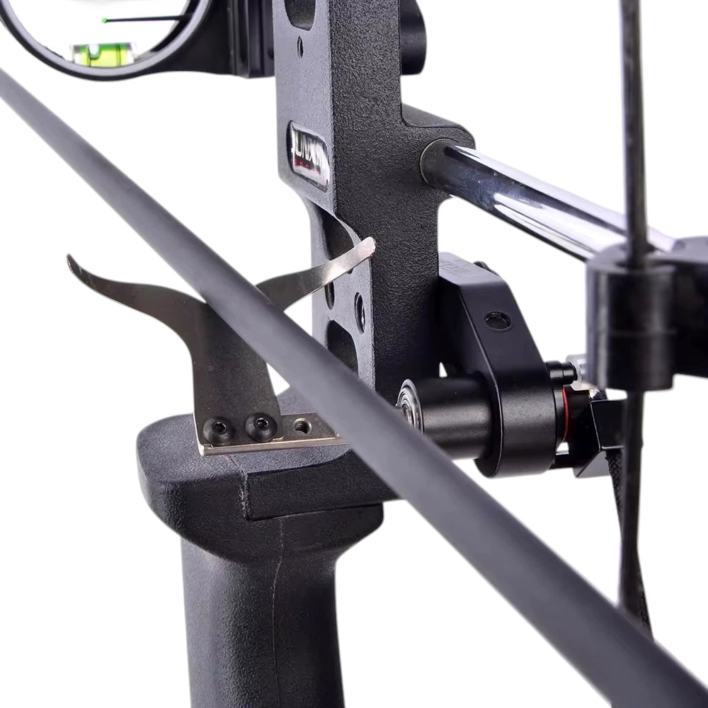 Close up view of drop away arrow rest