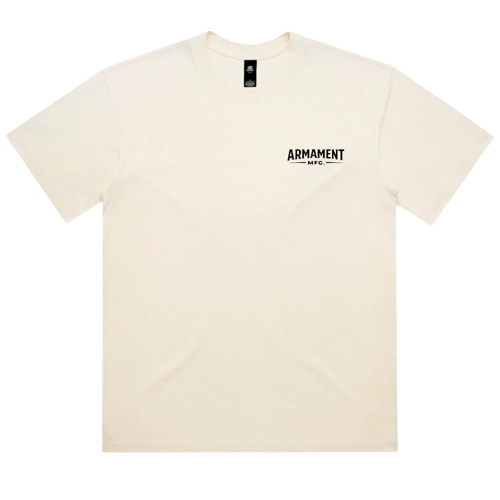 Armament Mfg. 5030 Box Tee- Ecru front view | Armament Mfg.