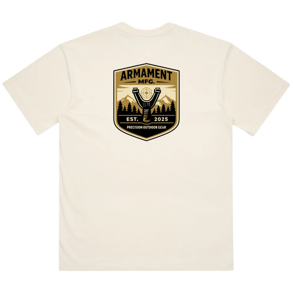 Armament Mfg. 5030 Box Tee- Ecru rear view | Armament Mfg.