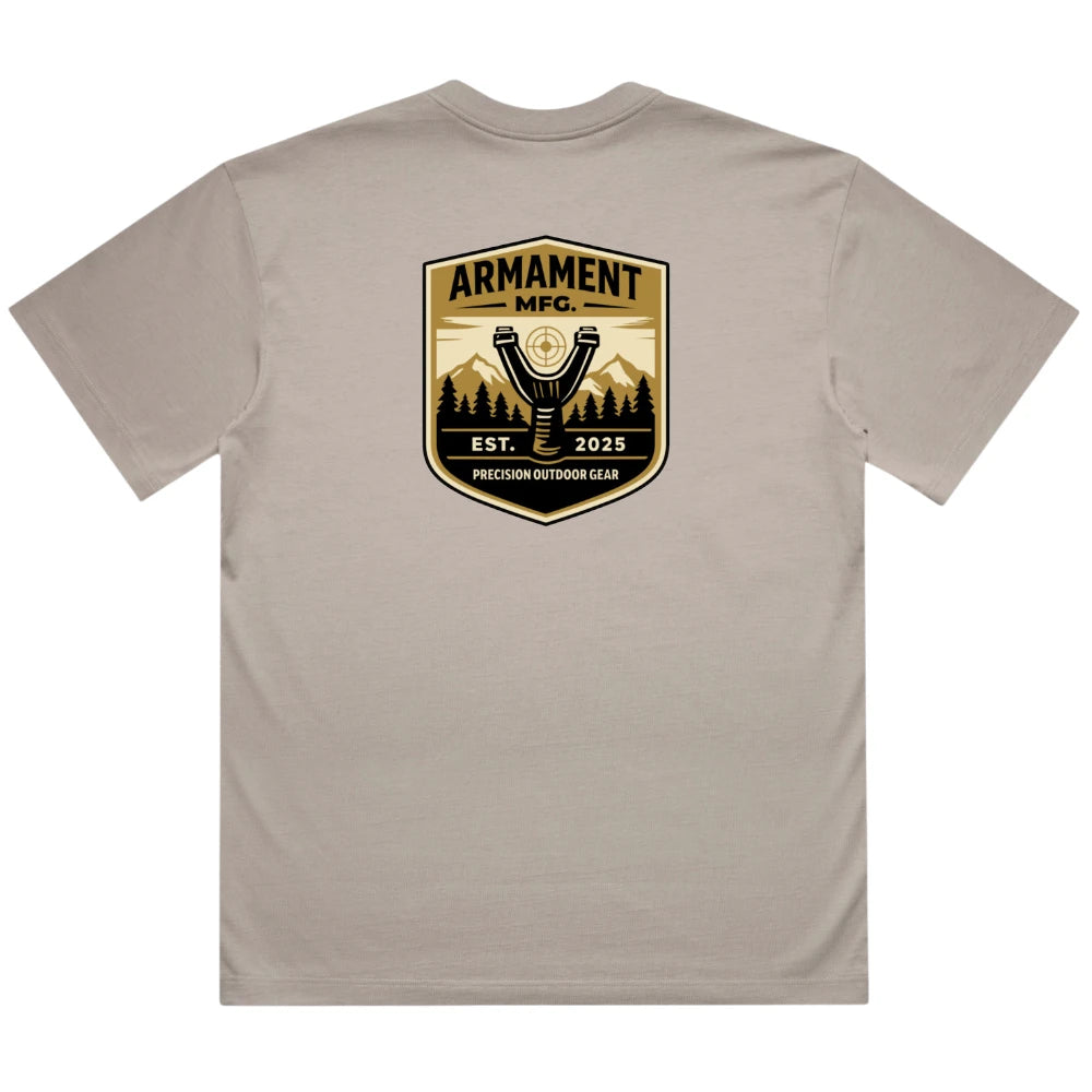 Armament Mfg. 5030 Box Tee- Mushroom rear view | Armament Mfg.
