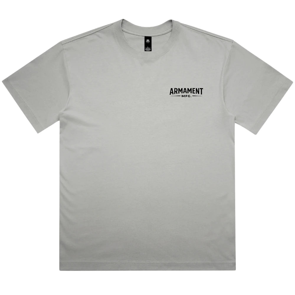 Armament Mfg. 5030 Box Tee- Storm front view | Armament Mfg.