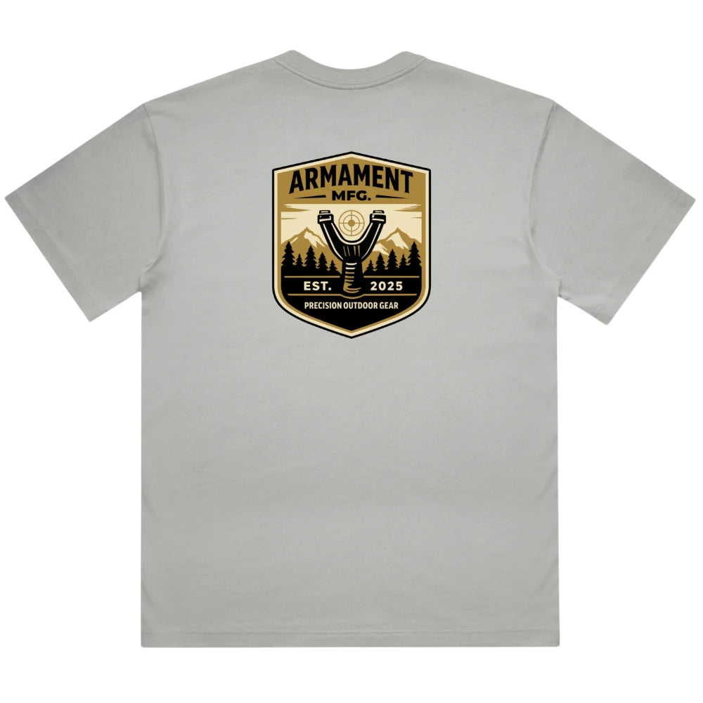 Armament Mfg. 5030 Box Tee- Storm rear view | Armament Mfg.