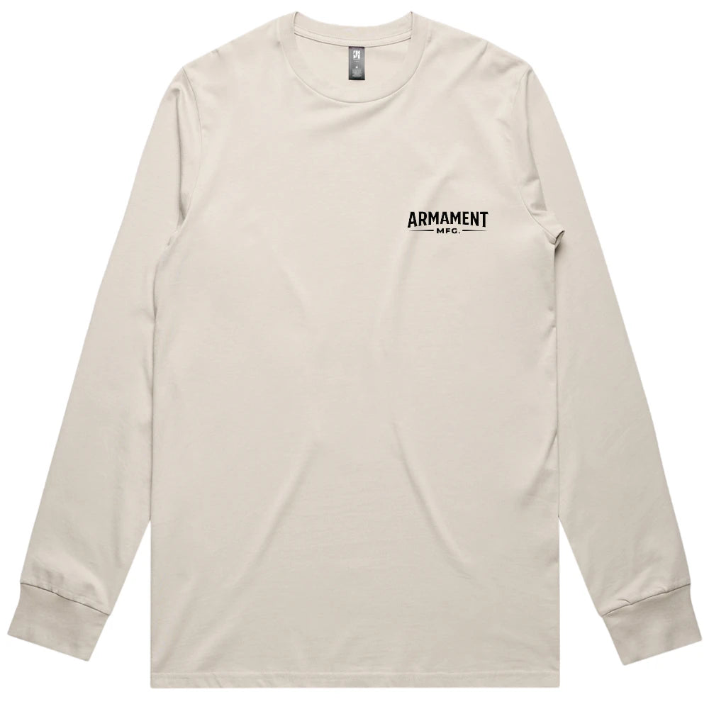 Armament Mfg. 5071 Classic L/S Tee- Bone front view | Armament Mfg.