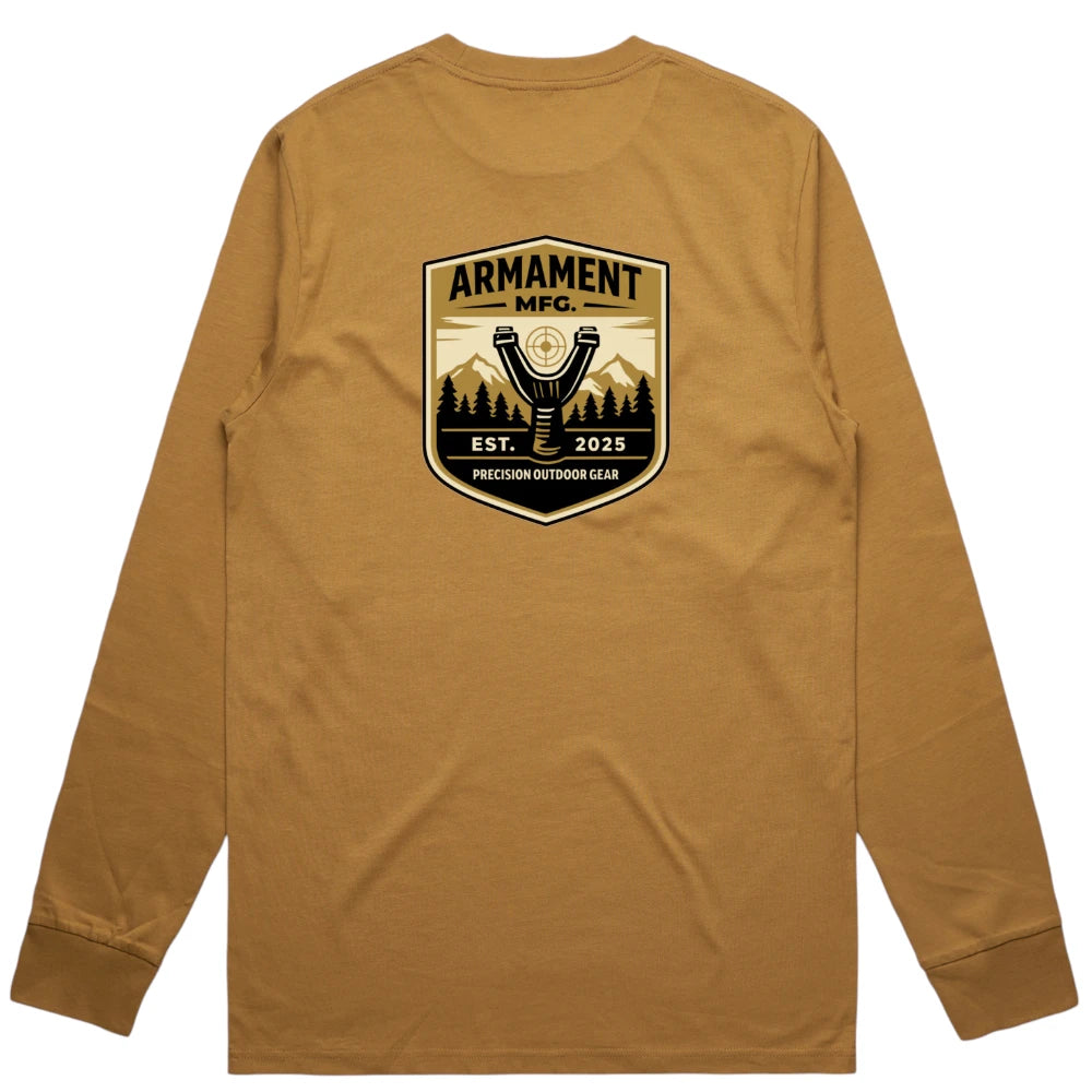 Armament Mfg. 5071 Classic L/S Tee- Camel rear view | Armament Mfg.