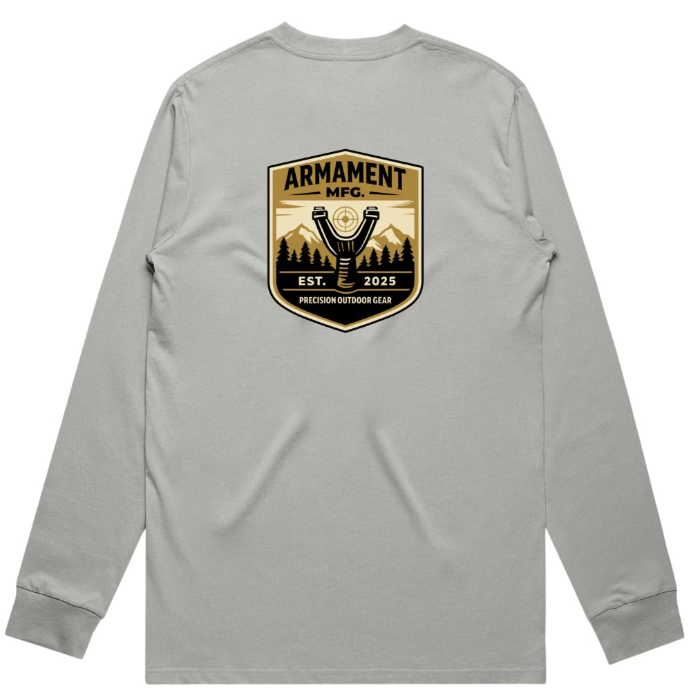 Armament Mfg. 5071 Classic L/S Tee- Storm rear view | Armament Mfg.