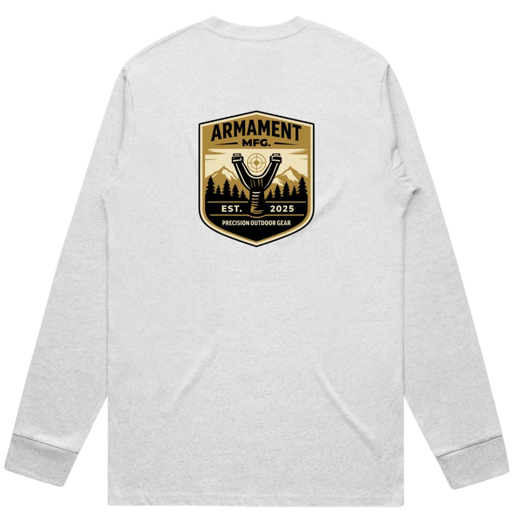 Armament Mfg. 5071 Classic L/S Tee- White Marle rear view | Armament Mfg.