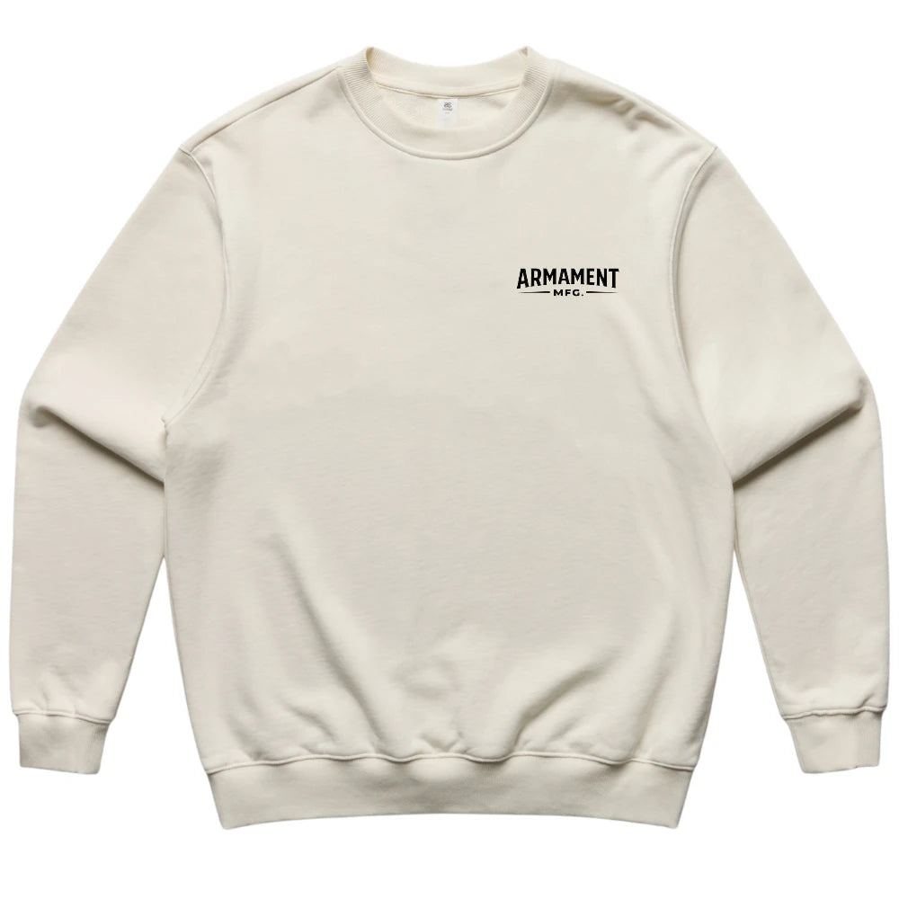 Armament Mfg. 5150 Made Crew- Natural front view | Armament Mfg.