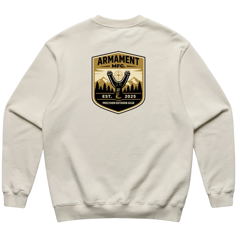 Armament Mfg. 5150 Made Crew- Natural rear view | Armament Mfg.
