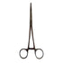 Stainless steel curved nose hemostat clamp 18cm length for precise slingshot band tying and latex handling | Armament Mfg.