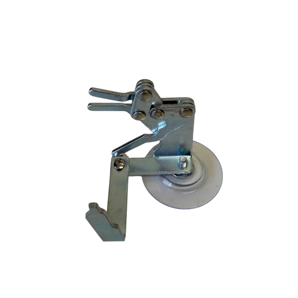 Detail view of mini band tying jig demonstrating pouch alignment and band securement design | Armament Mfg.