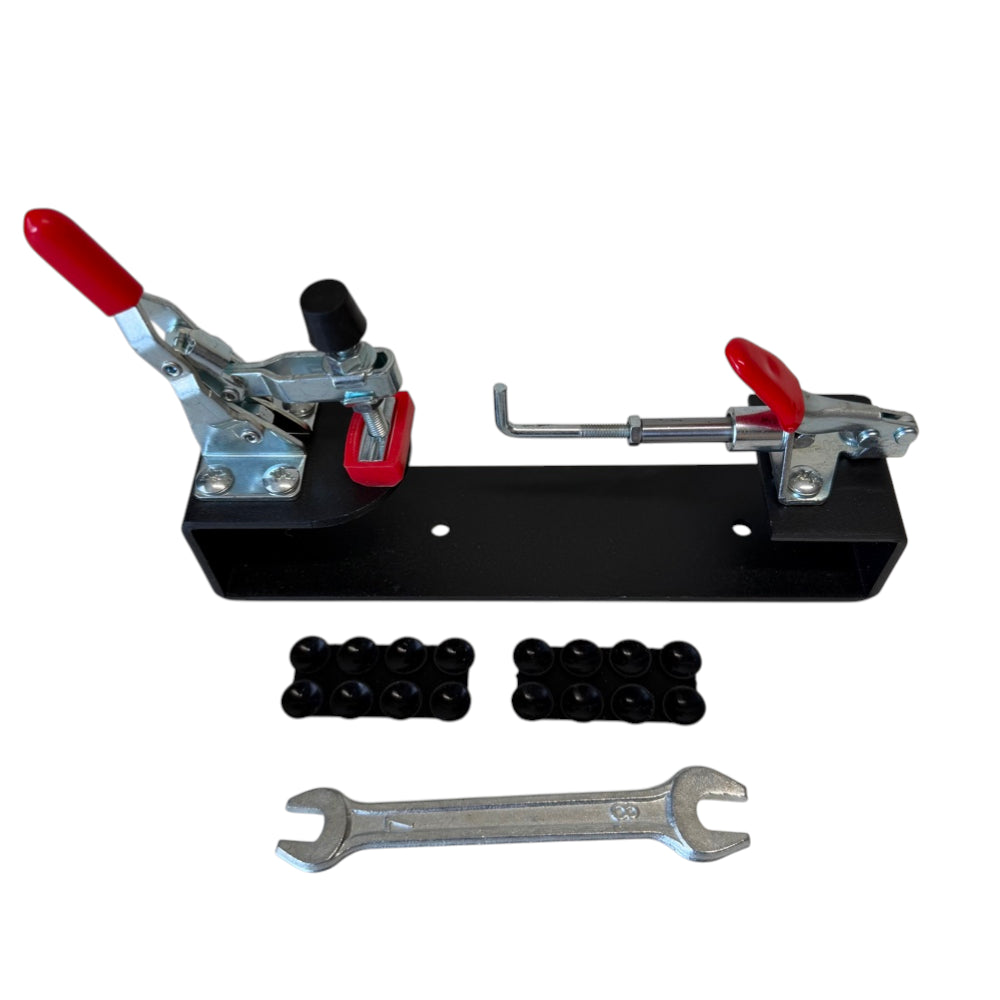 Steel DIY slingshot band tying jig tool 17.5cm length for consistent and accurate flat and tapered band assembly | Armament Mfg.