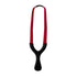 Black daily driver slingshot with red flatband on a white background