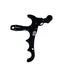 Black anodised aluminium four-finger release aid with ergonomic grip design for precision shooting | Armament Mfg.