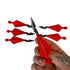 Steel slingshot dart fletching showing aerodynamic tail stabilisation | Armament Mfg.