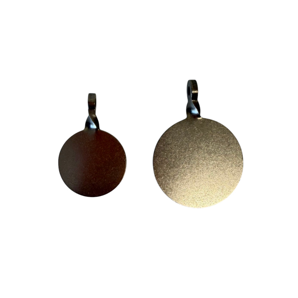Stainless steel spinner targets 2-pack with 3cm and 4cm diameters for reactive motion slingshot practice | Armament Mfg.